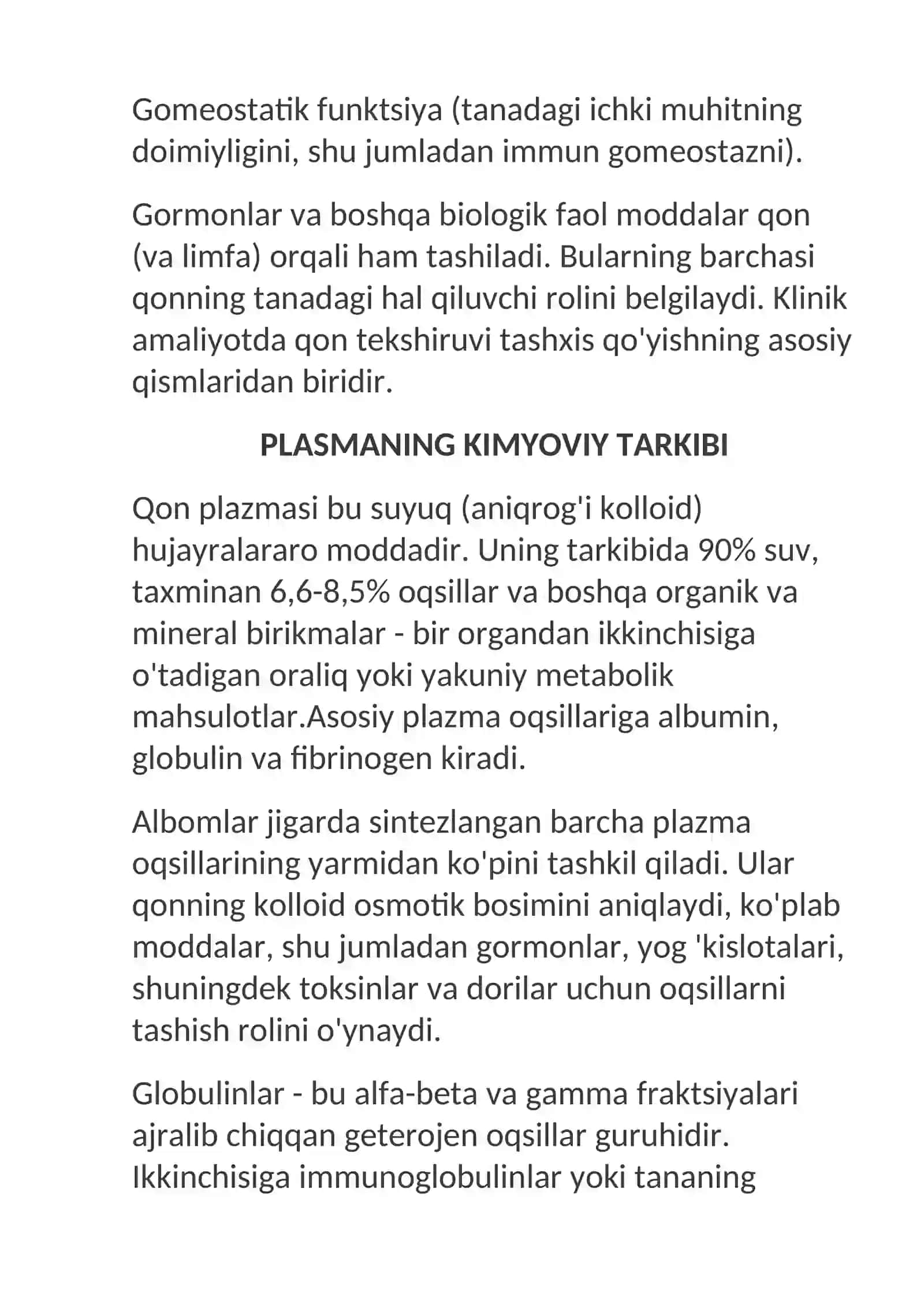 Morfologiya va qon funktsiyalari 3