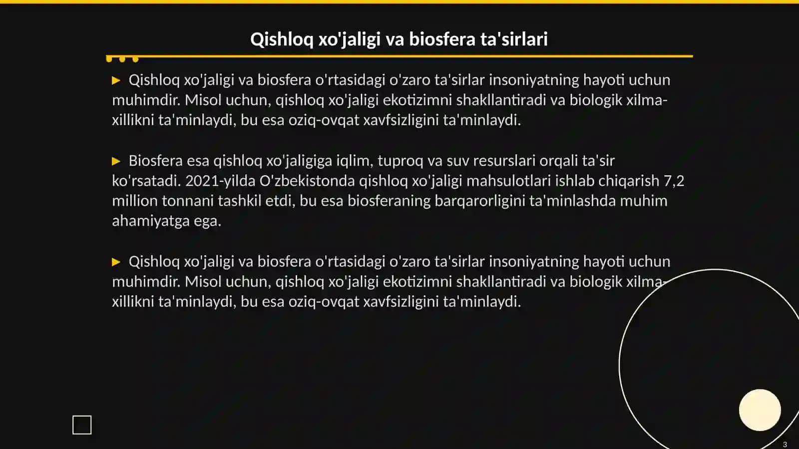 Qishloq xo'jaligi va biosfera 3