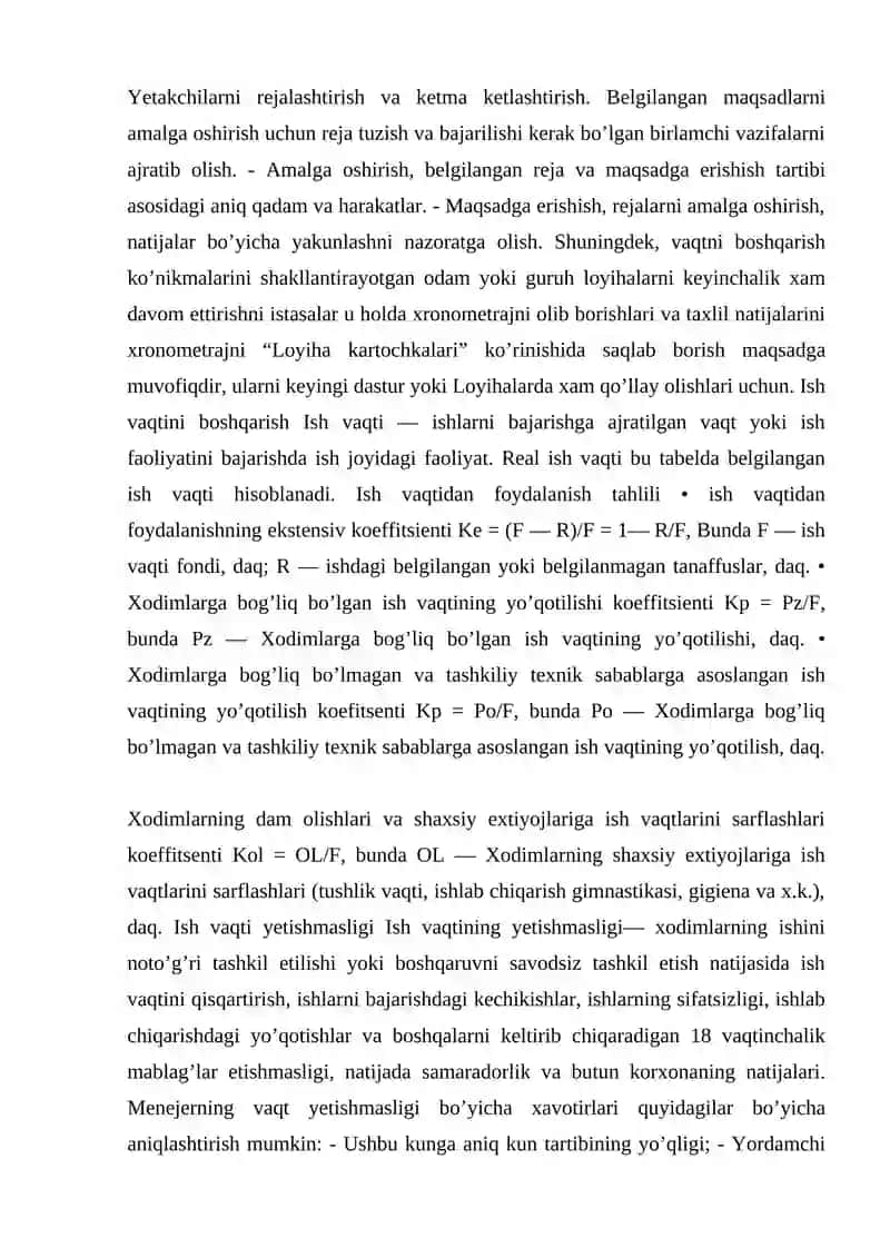 Taym-menejment toʼgʼrisida tushuncha 3