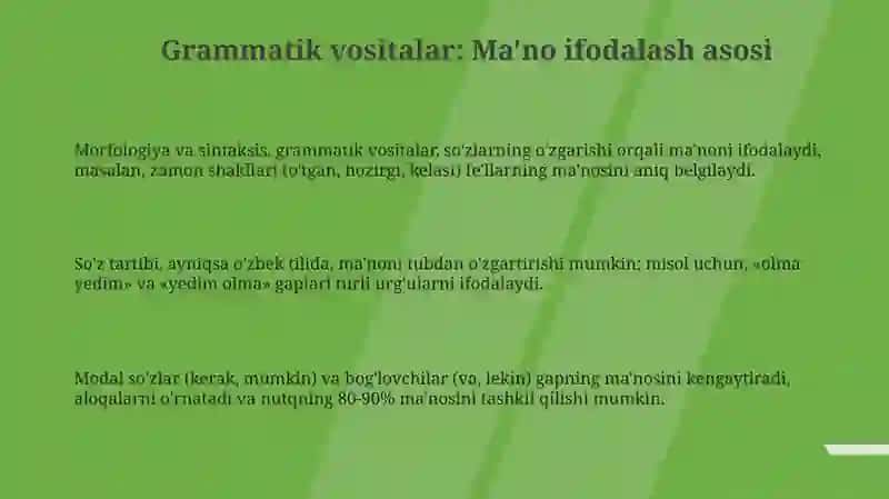Grammatik ma'noni ifodalovchi vositalar 3