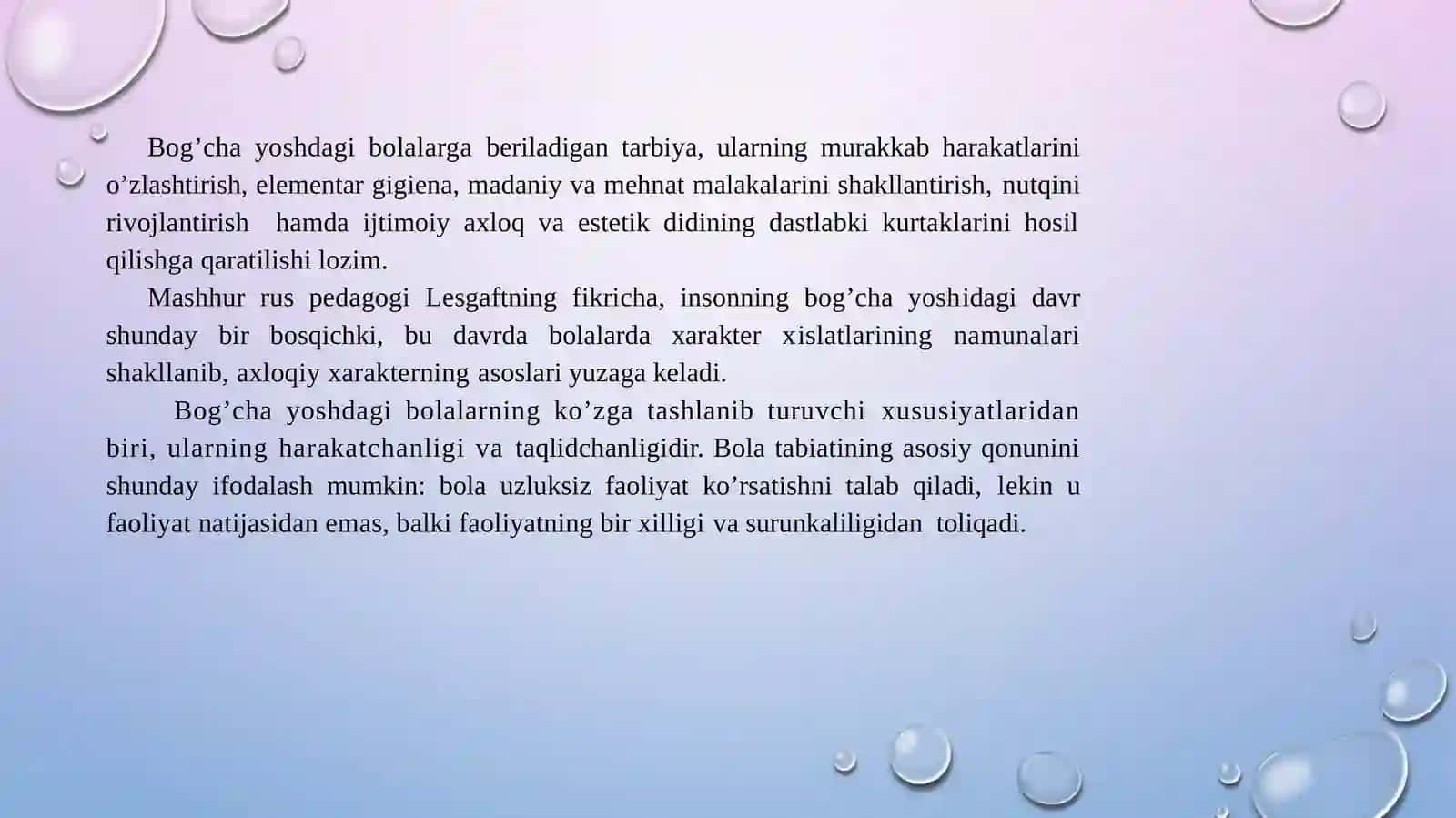 MAKTABGACHA YOSH DAVRI 3