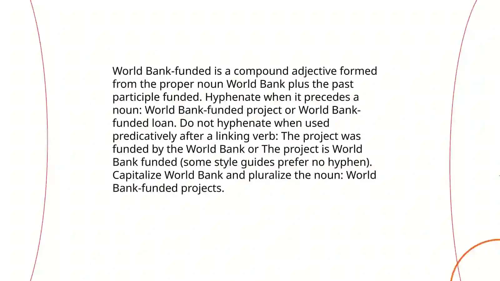 The World Bank. Compound adjectives 3