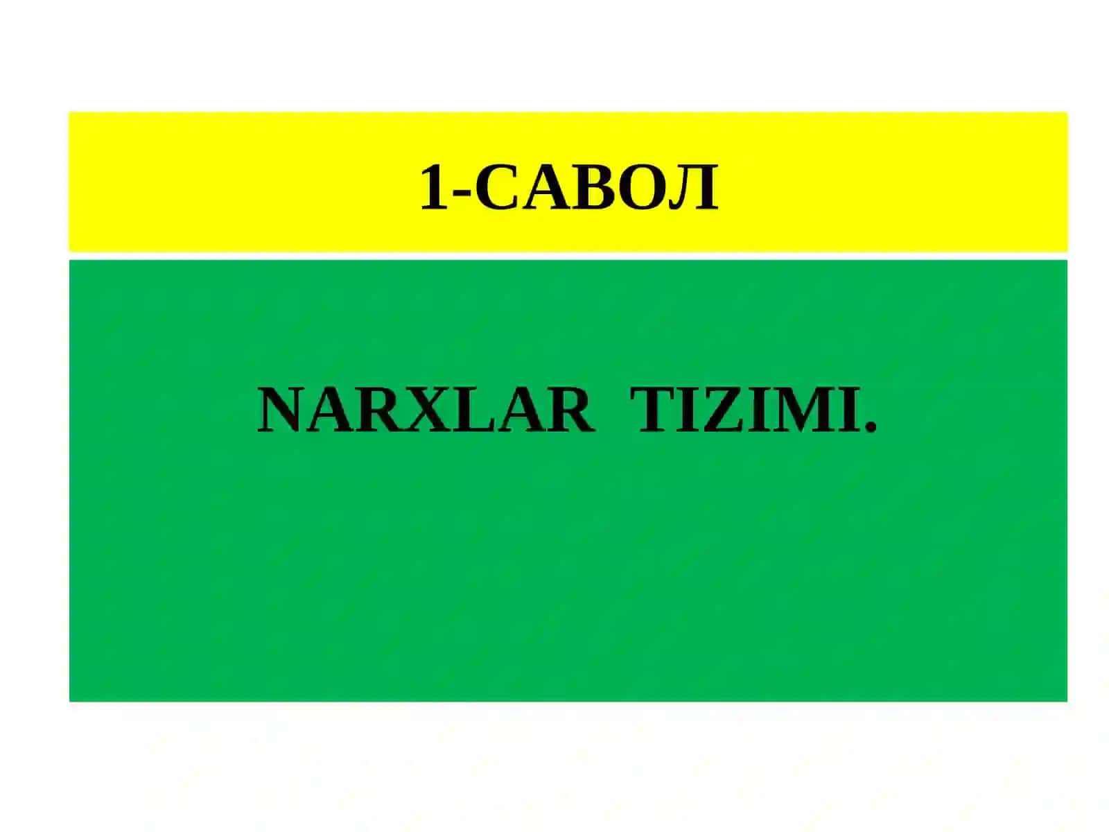 NARXLAR TIZIMI 3