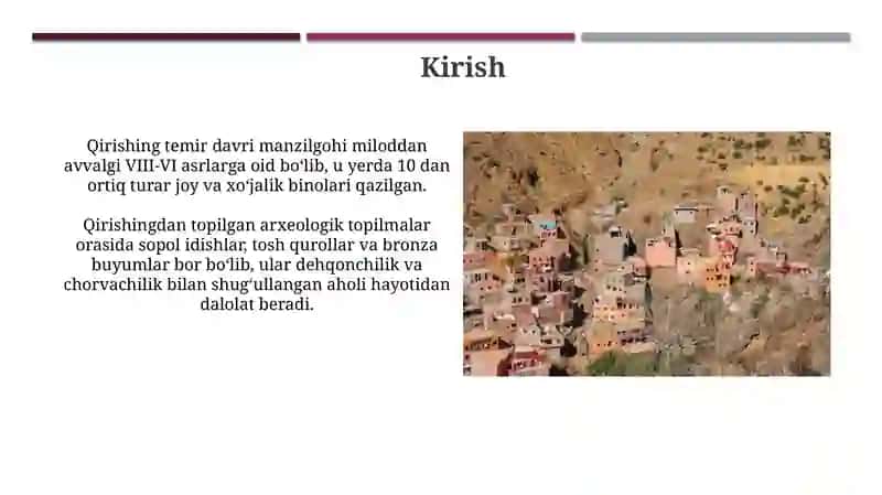Qirishing temir davri manzilgohi 3