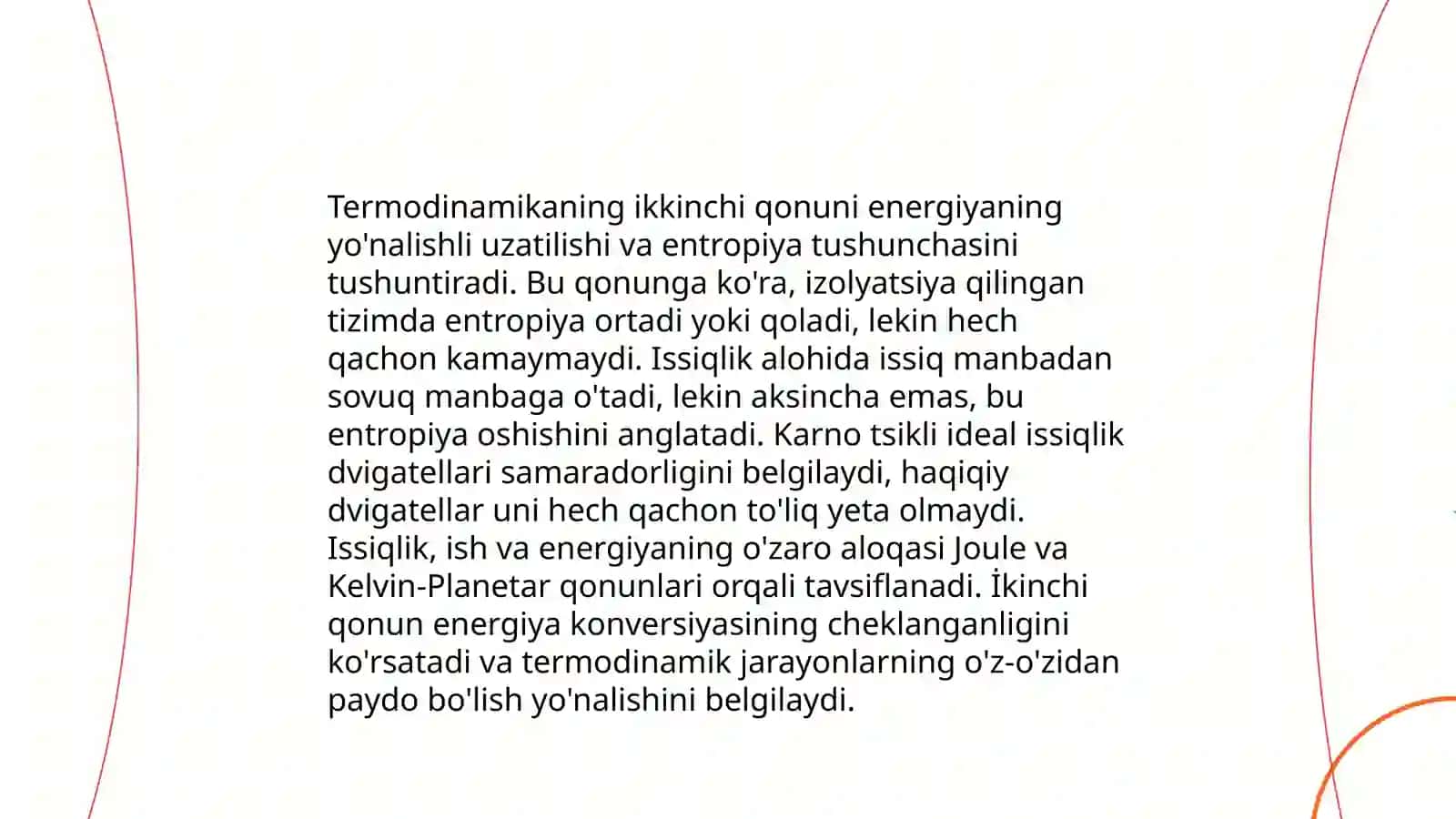 Termodinamikaning ikkinchi qonuni 3