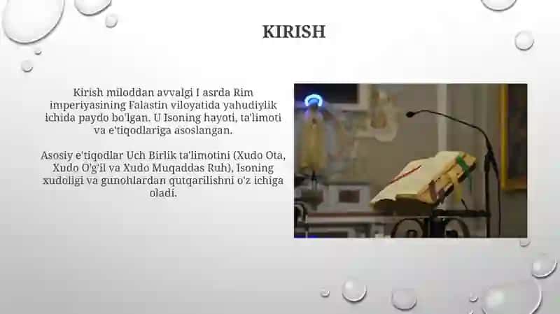 Xristianlikdini tarixi va asosiy gʻoyalari 3