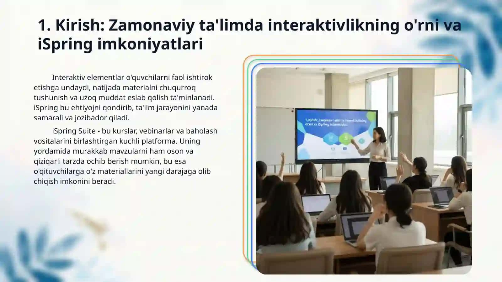 Ispring dasturida interaktiv elementlar yaratish 3