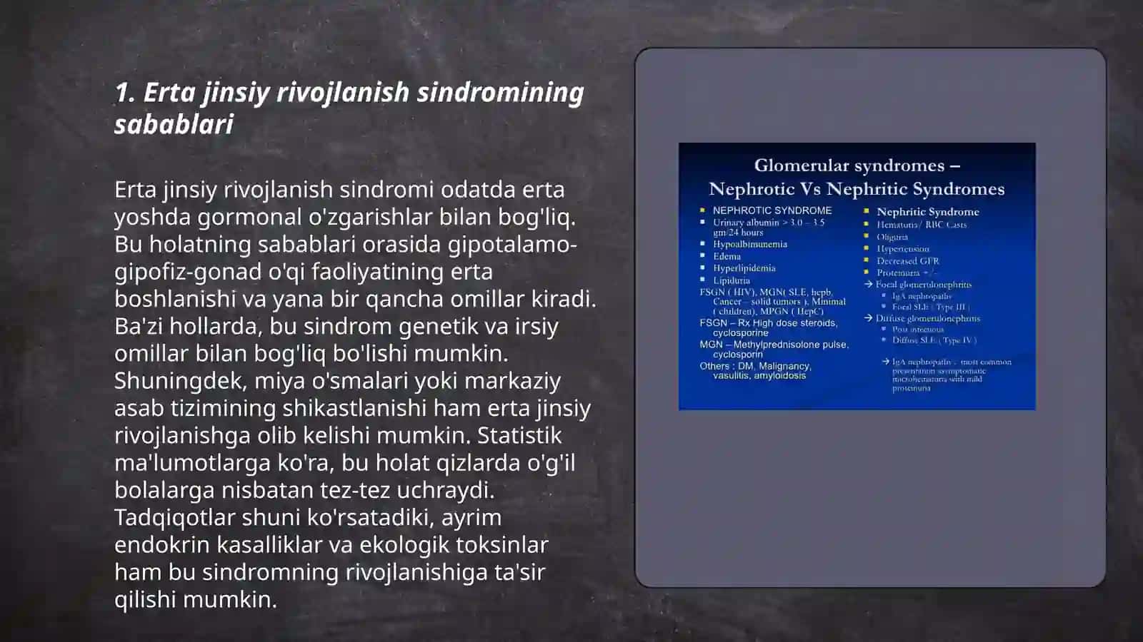 Erta jinsiy rivojlanish sindromi 3