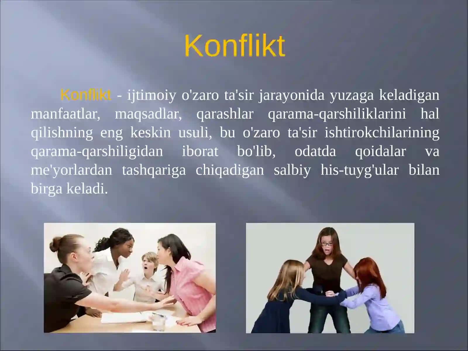 Konflikt holatining umumiy belgilar 3