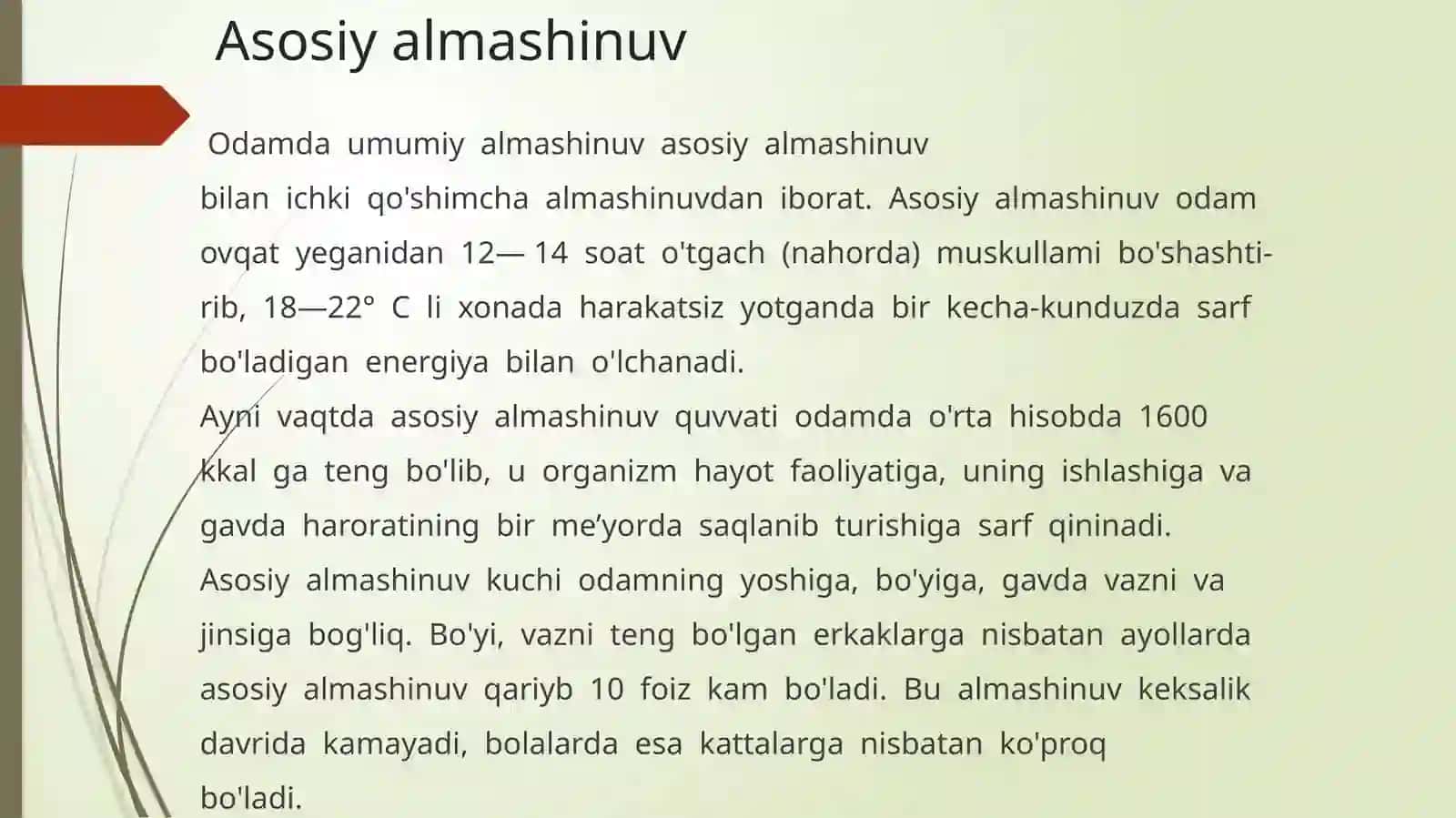 Energiya almashinuvinibg boshqarilishi 3