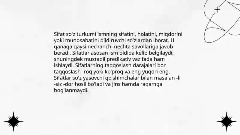 Sifat So'z turkumi Qilichbekova Mashhura 3