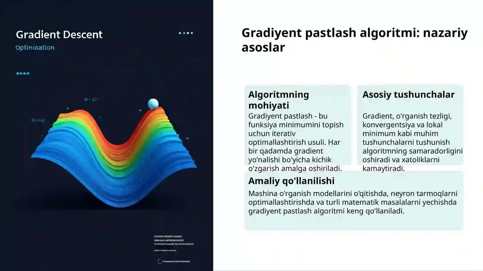 Xatolarni hisoblash va gradiyent pastlash 3