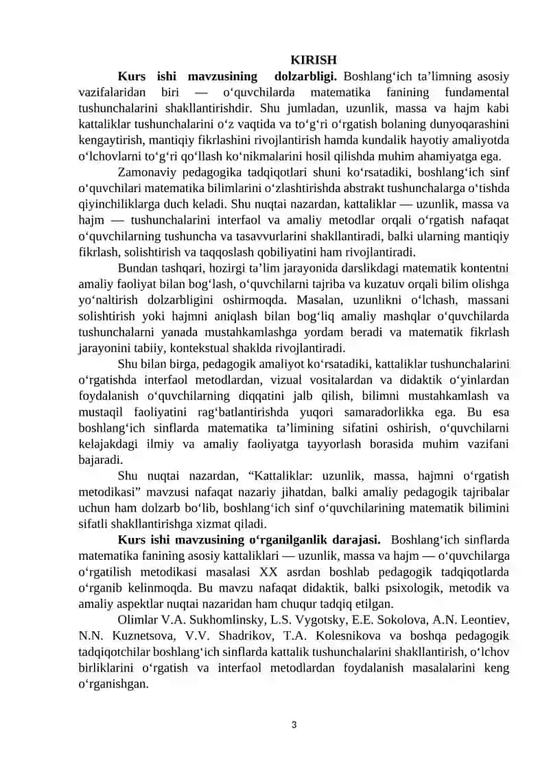 "Matematika va uni o‘qitish metodikasi" 3
