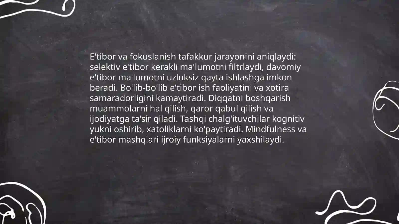 E'tibor va fokuslanish jarayoni 3