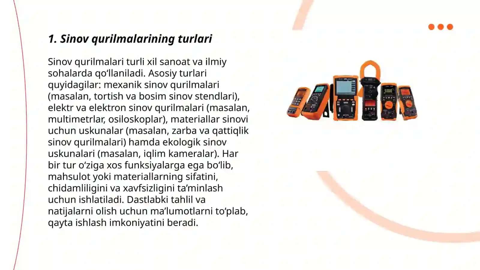 Sinov qurilmalarining sinflanishi va ularni attestatsiyalash 3