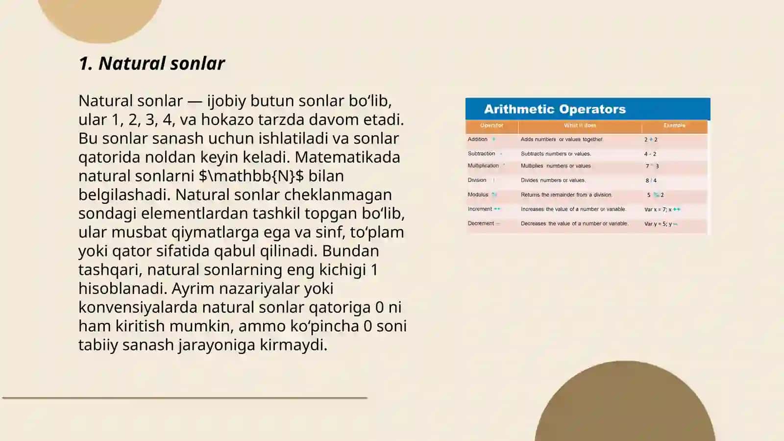 Arifmetik masalalar 3