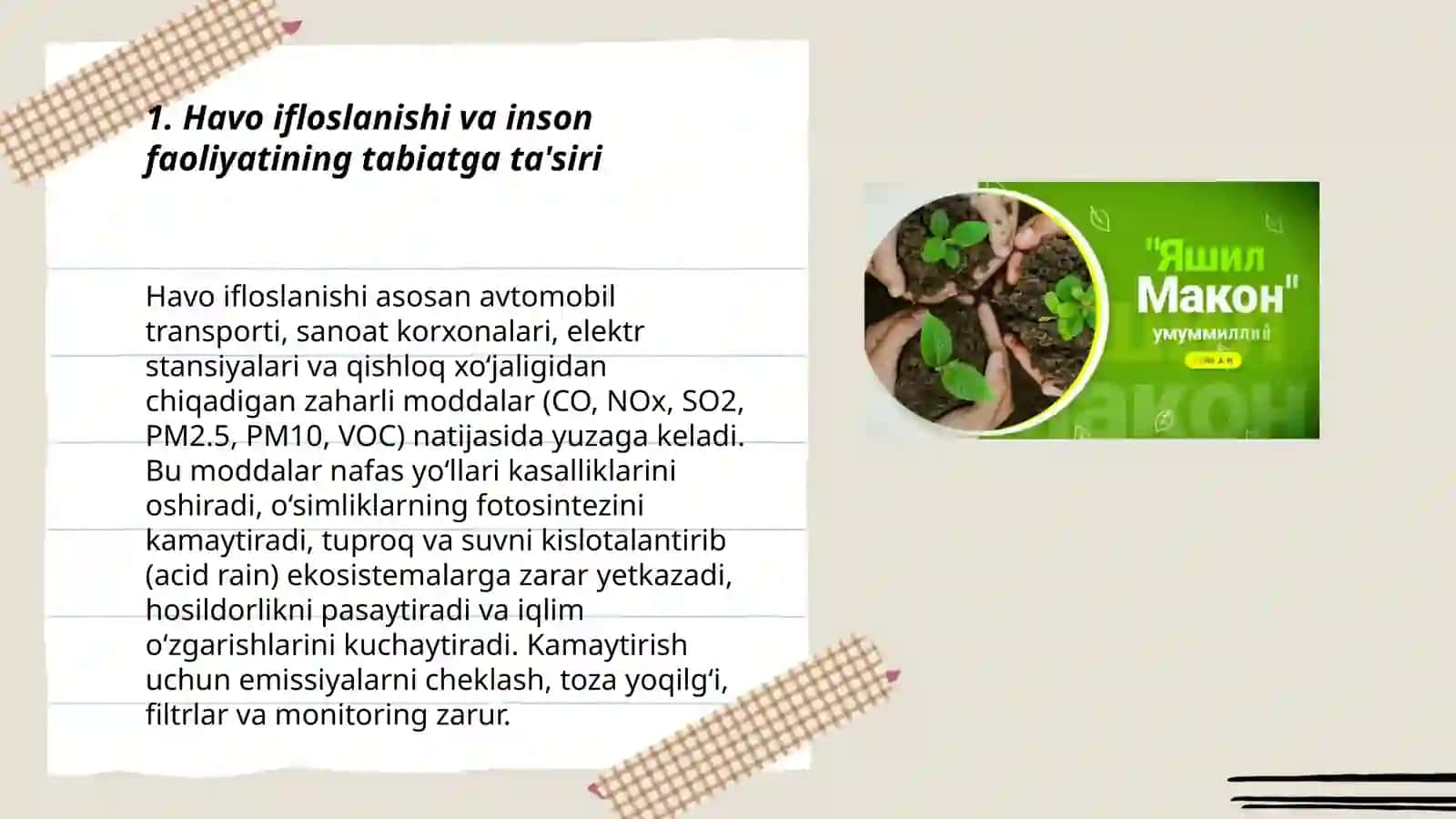 Inson faoliyatining tabiatga ta’siri va tabiatning javobi 3