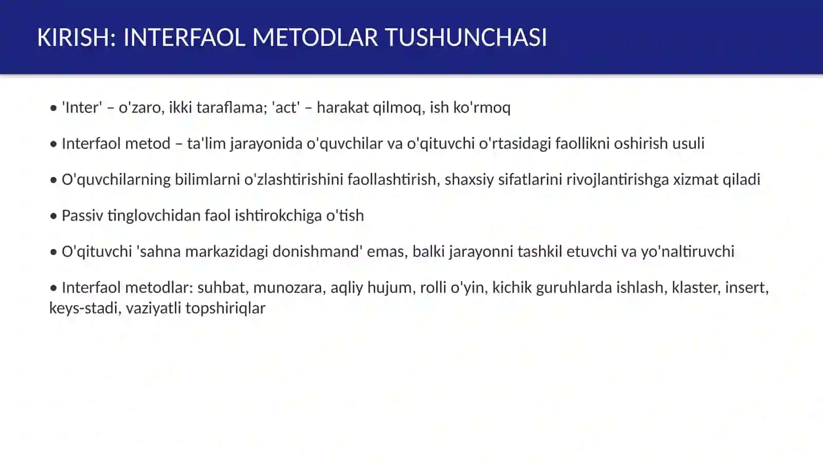 O'qitishda interfaol metodlar 3