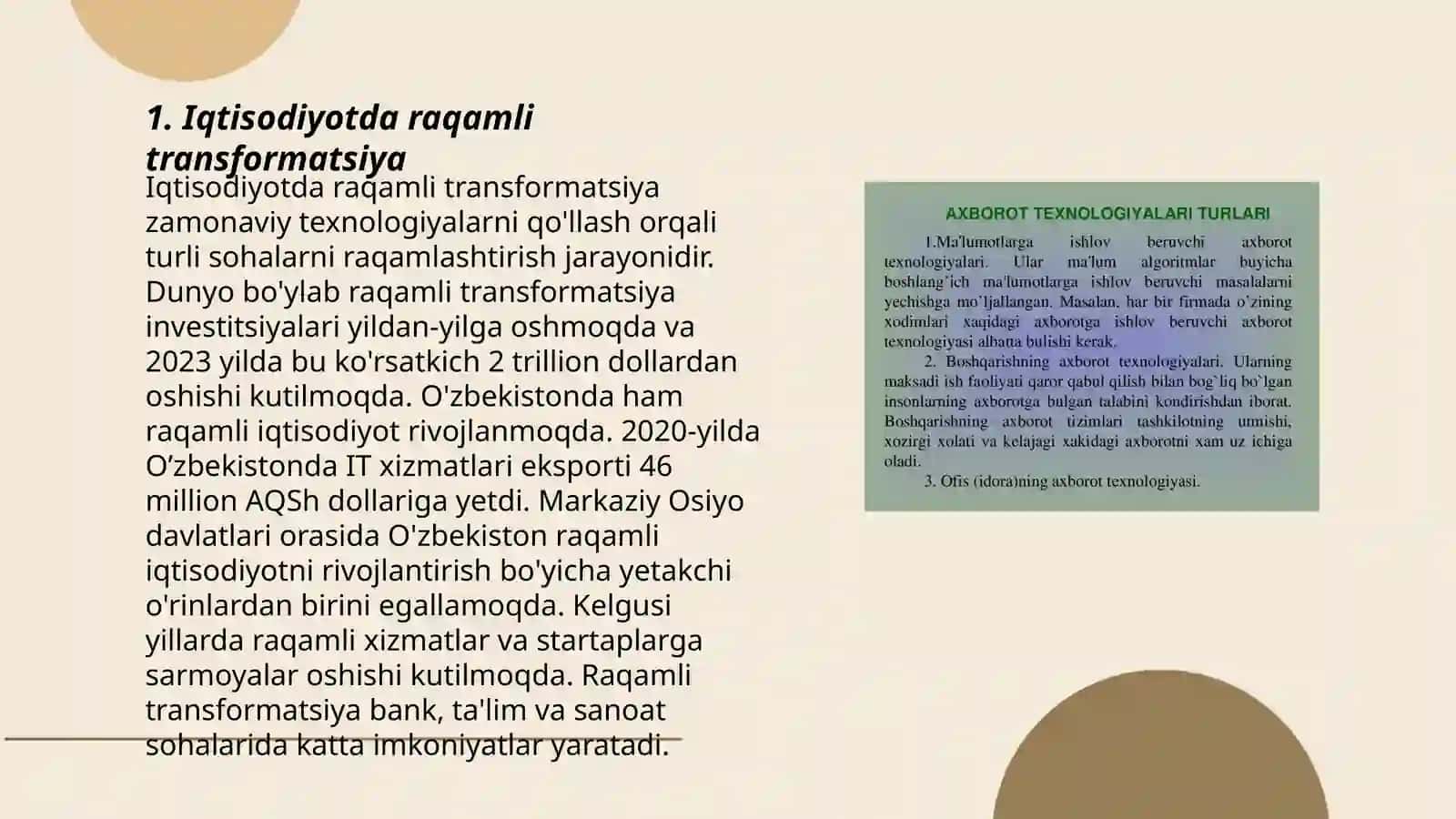 Iqtisodiyotda axborot-kommunikatsion texnologiyalar va tizimlar 3