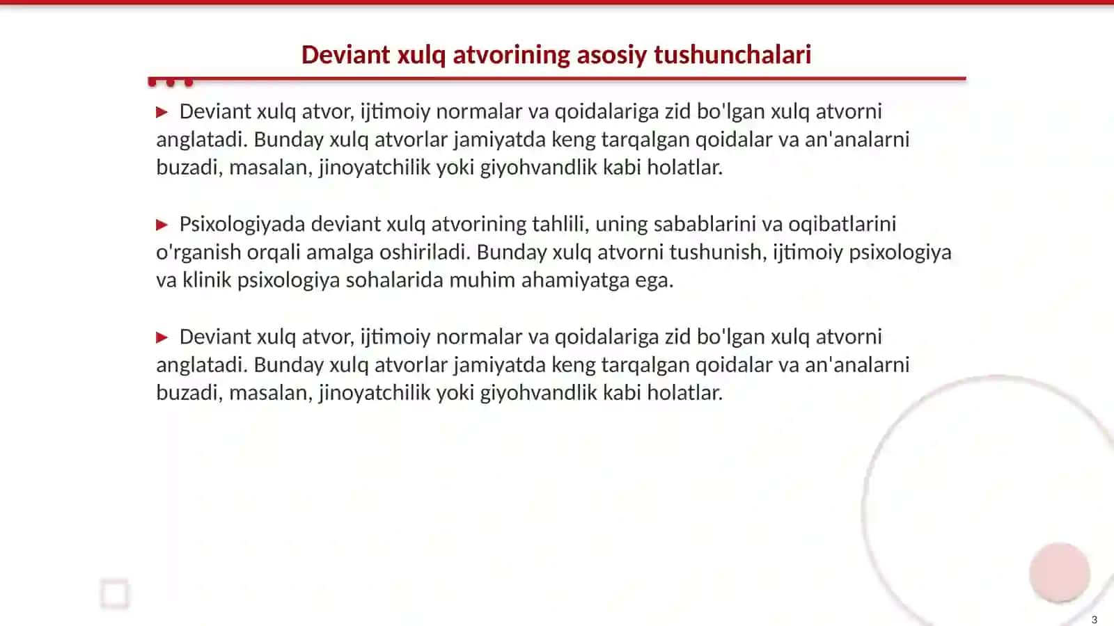 Deviant xulq atvor psixologiyasi 3