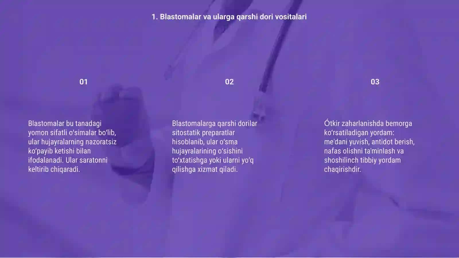 Blastomalar va ularga qarshi dori vositalari 3
