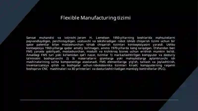 Flexible Manufacturing, Agile Manufacturing 3