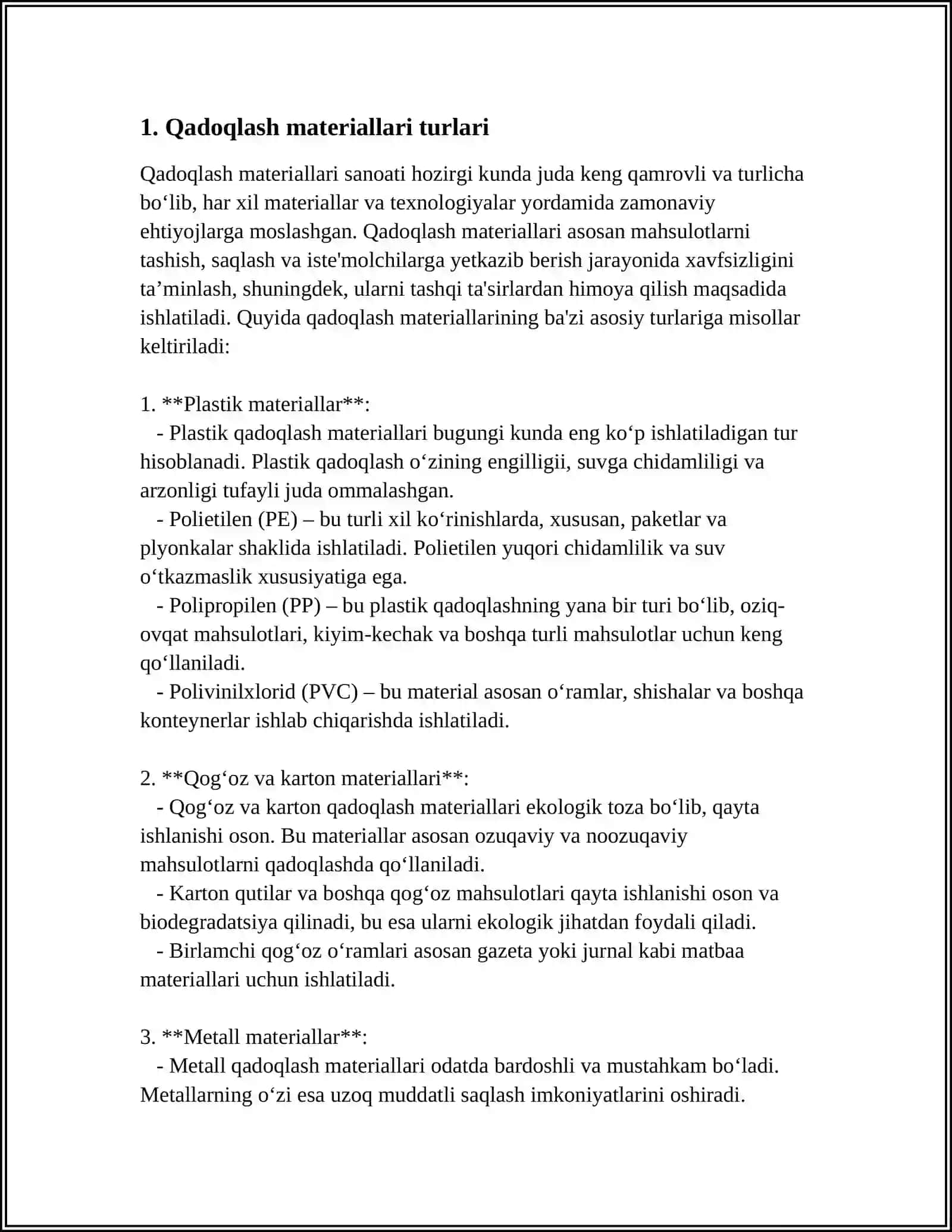 SANOAT QADOQLARI 3