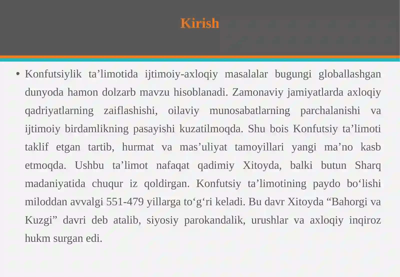 Konfutsiylik ta’limotidaijtimoiy-axloqiy masalalar 3