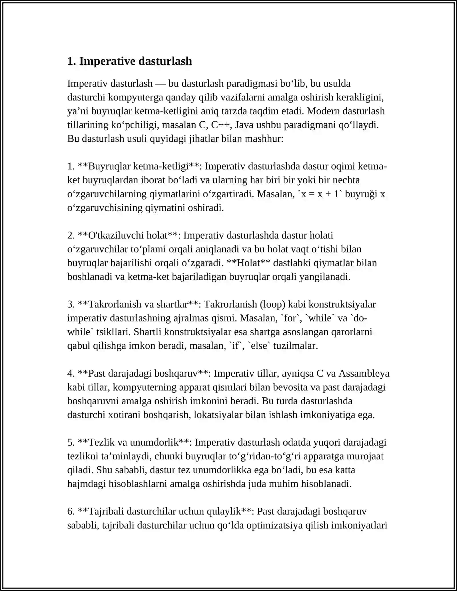 DASTURLASHDA I/U OQIMLARI BILAN ISHLASH 3