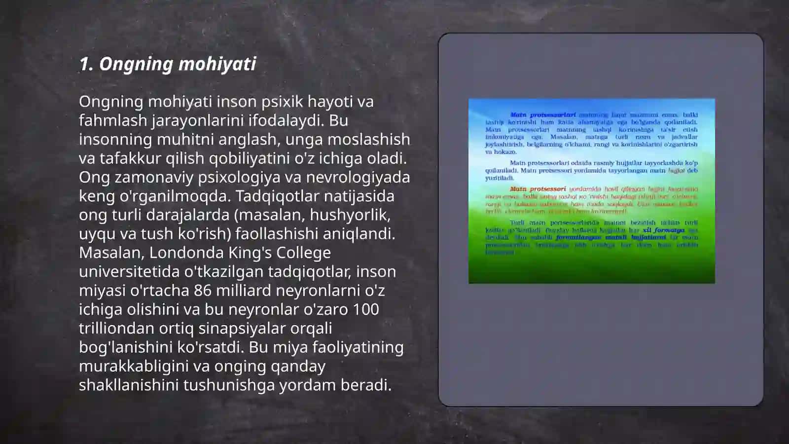 Ong haqida tushuncha va xossalari 3
