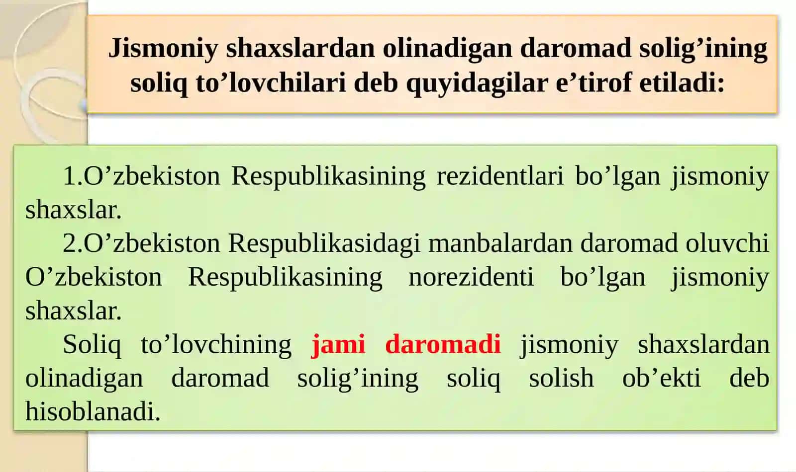 JISMONIY SHAXSLARDAN OLINADIGAN DAROMAD SOLIG’I 3