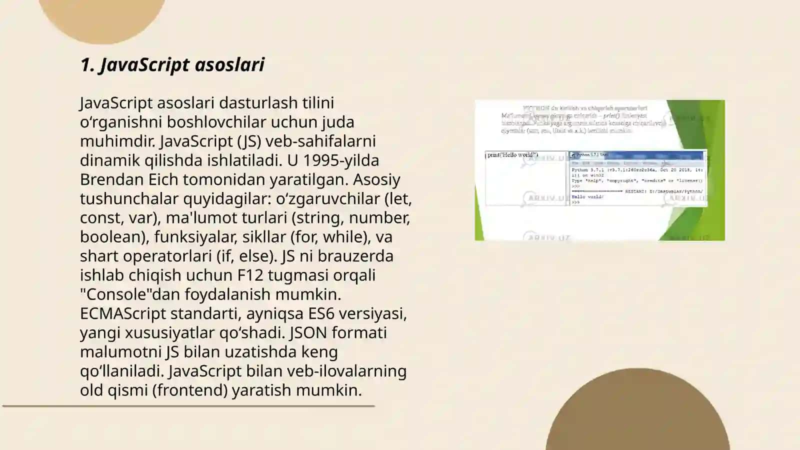 JavaScript asoslari 3