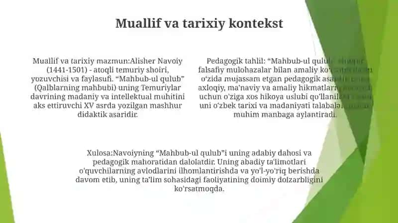 Mahbub-Ul Qulub Asarining Pedagogik Tahlili 3