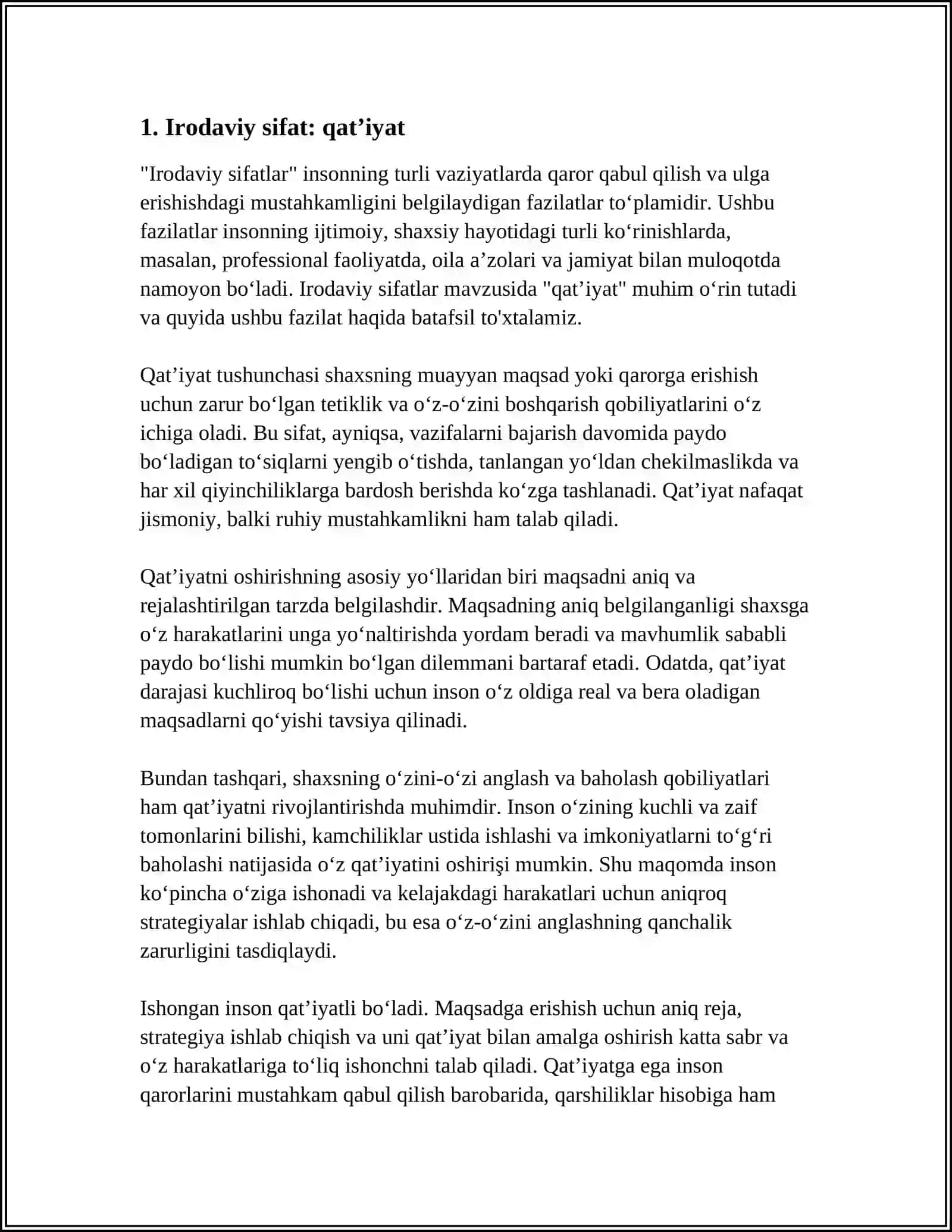 SHAXSNING IRODAVIY SIFATLARI 3
