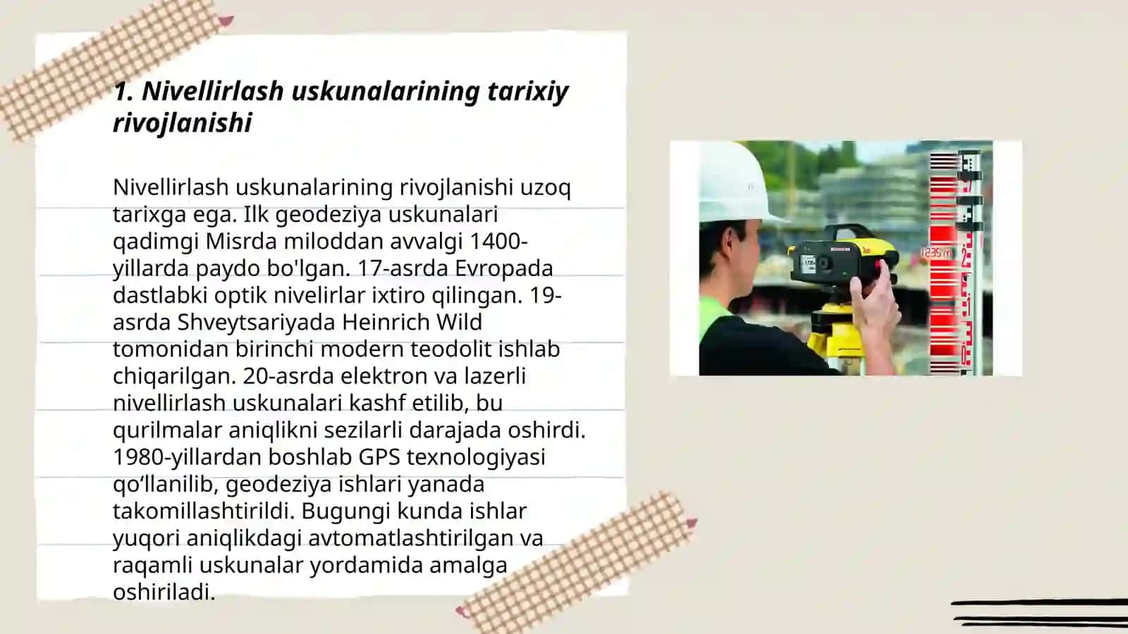 Nivelirlar evolutsiyasi 3