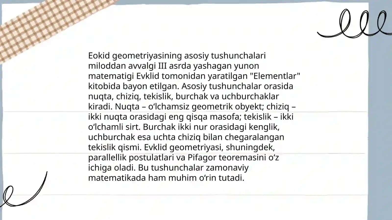 Noevklid geometriya 3