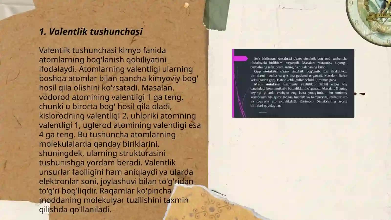 Sintaktik valentlik 3