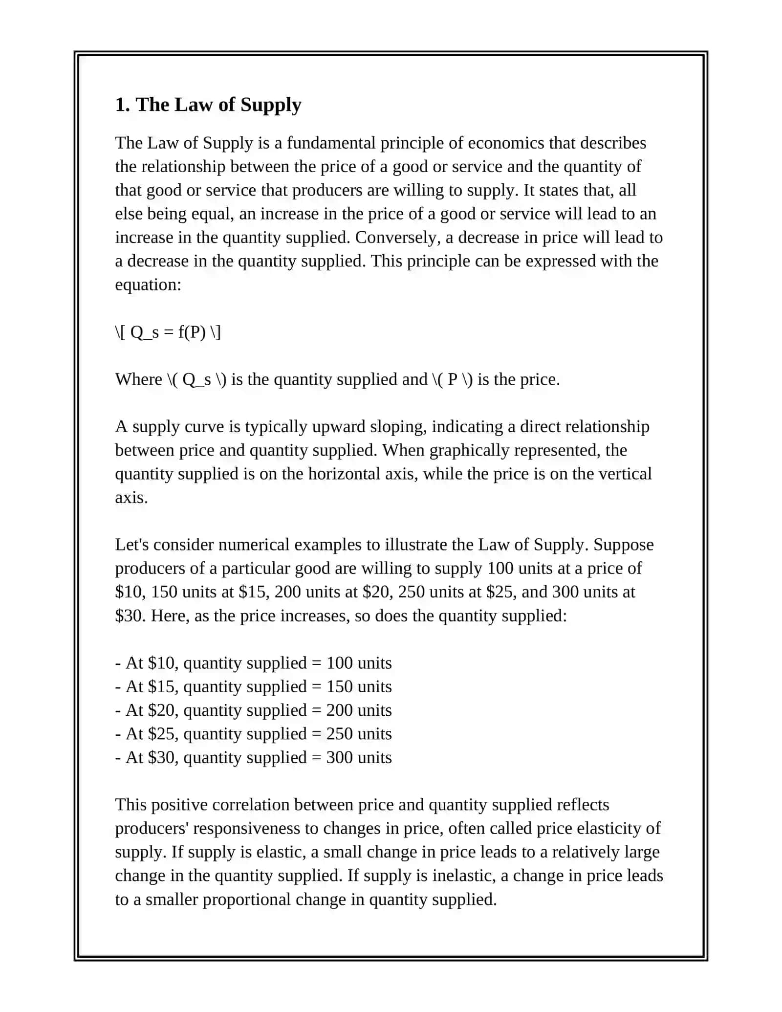 SUPPLY AND DEMAND 3