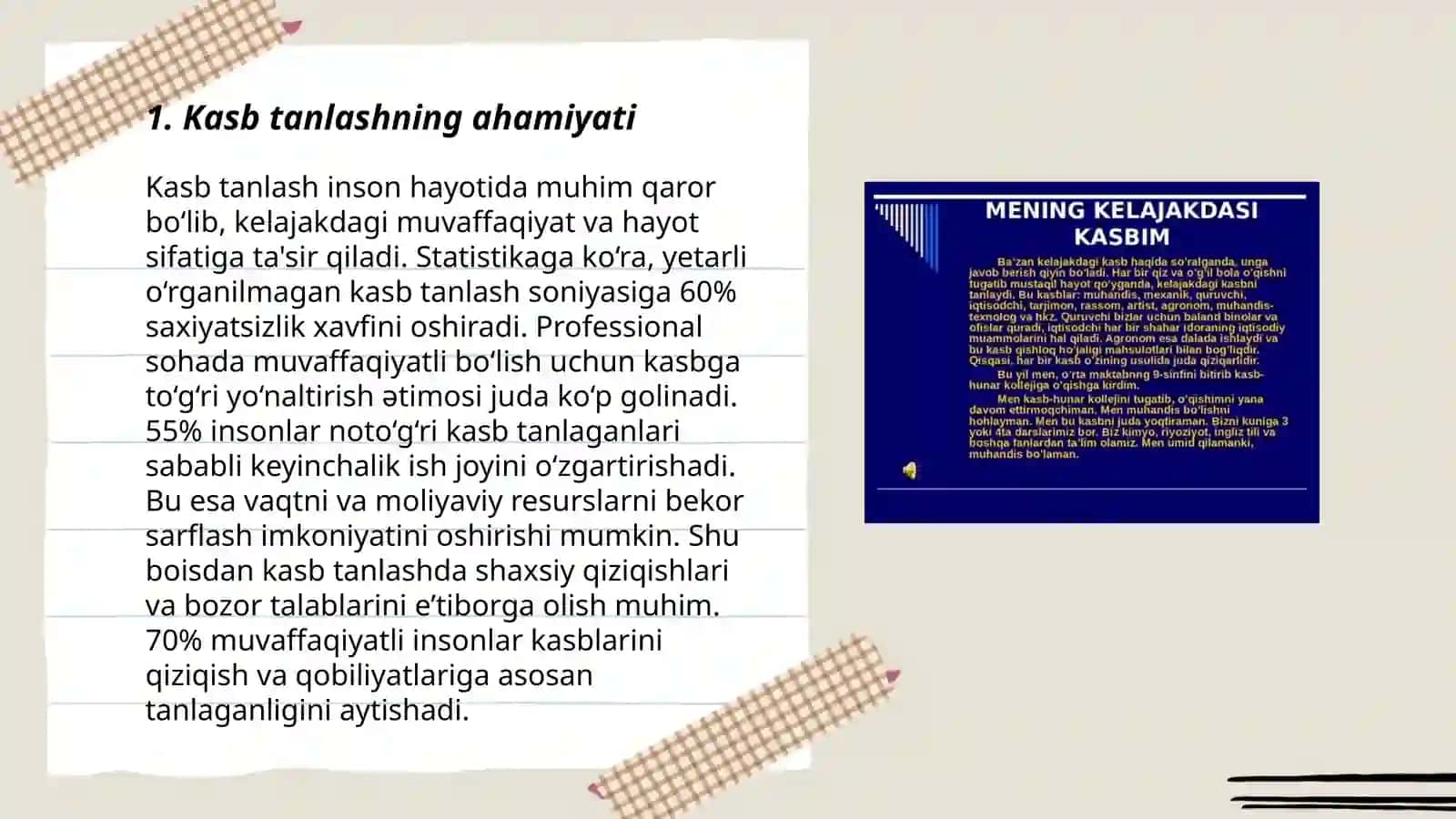 Kasb tanlashning ahamiyati 3