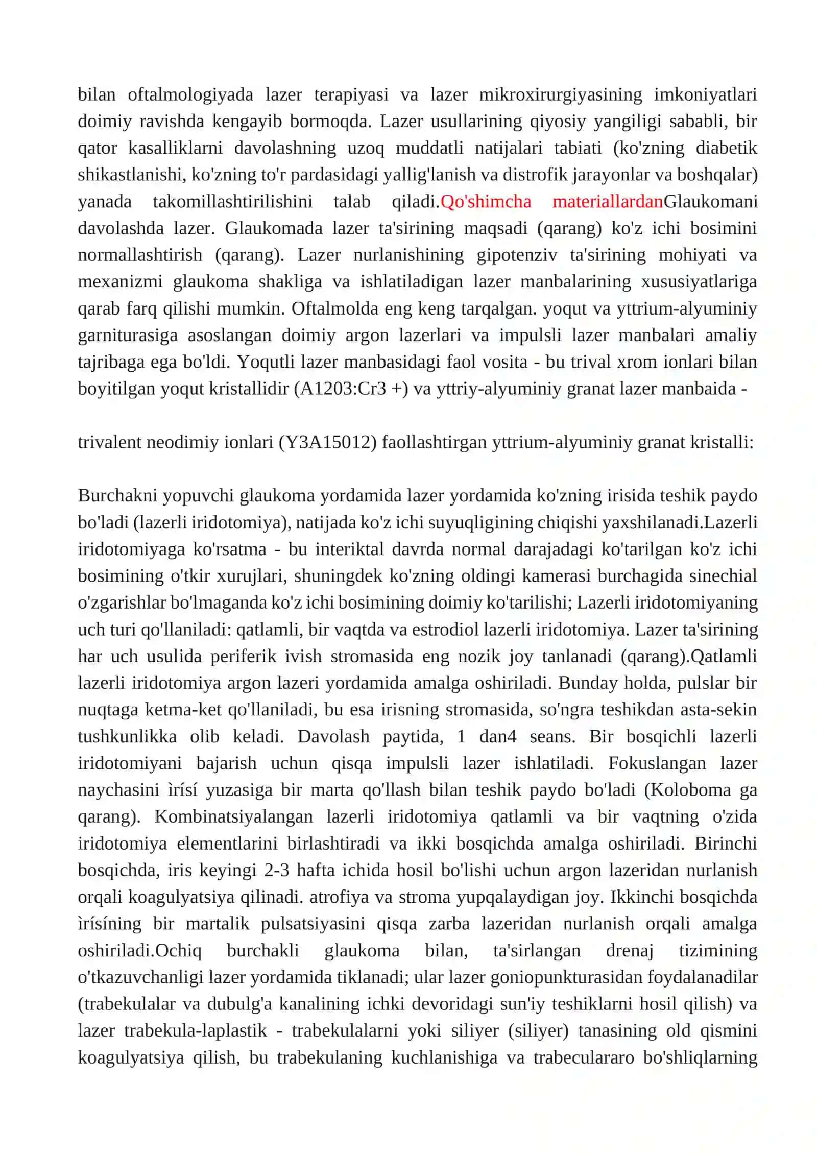 OFTALMOLOGIYADA LAZERNING QO’LLANILISHI 3