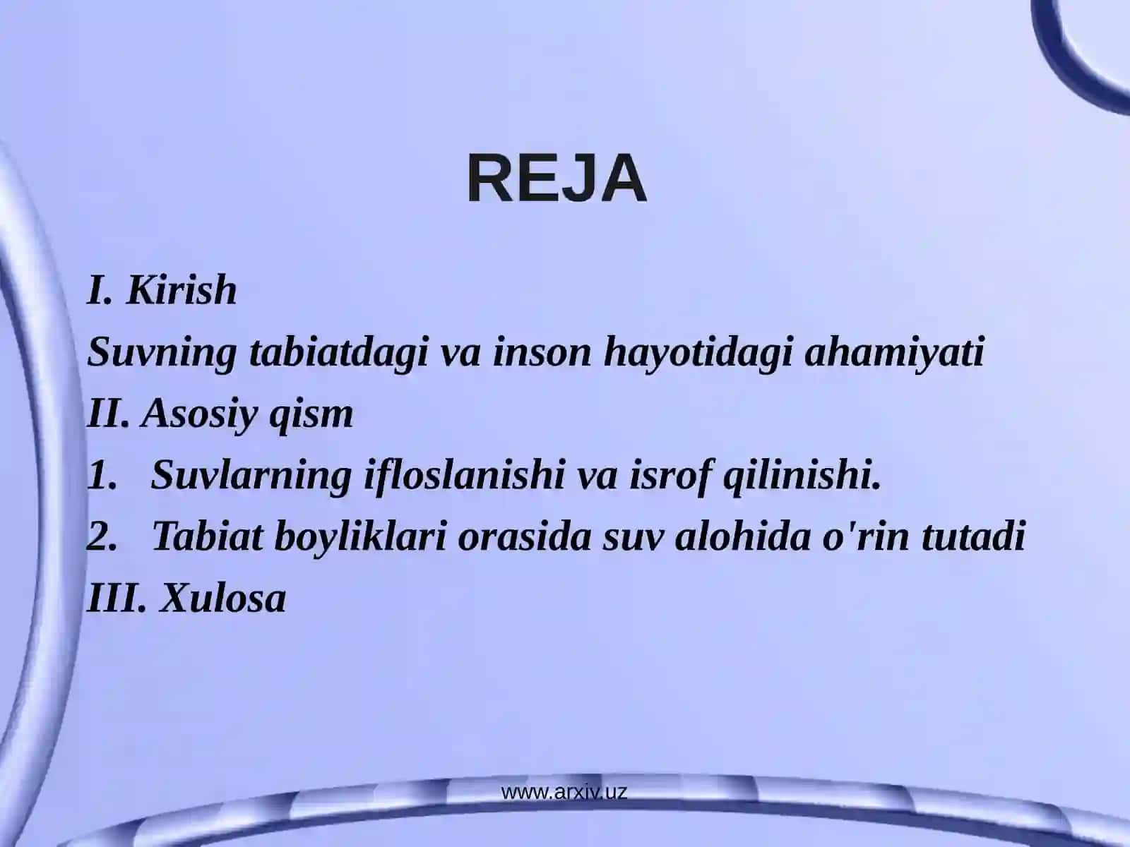 Suvning tabiat va jamiyat uchun ahamiyati 3