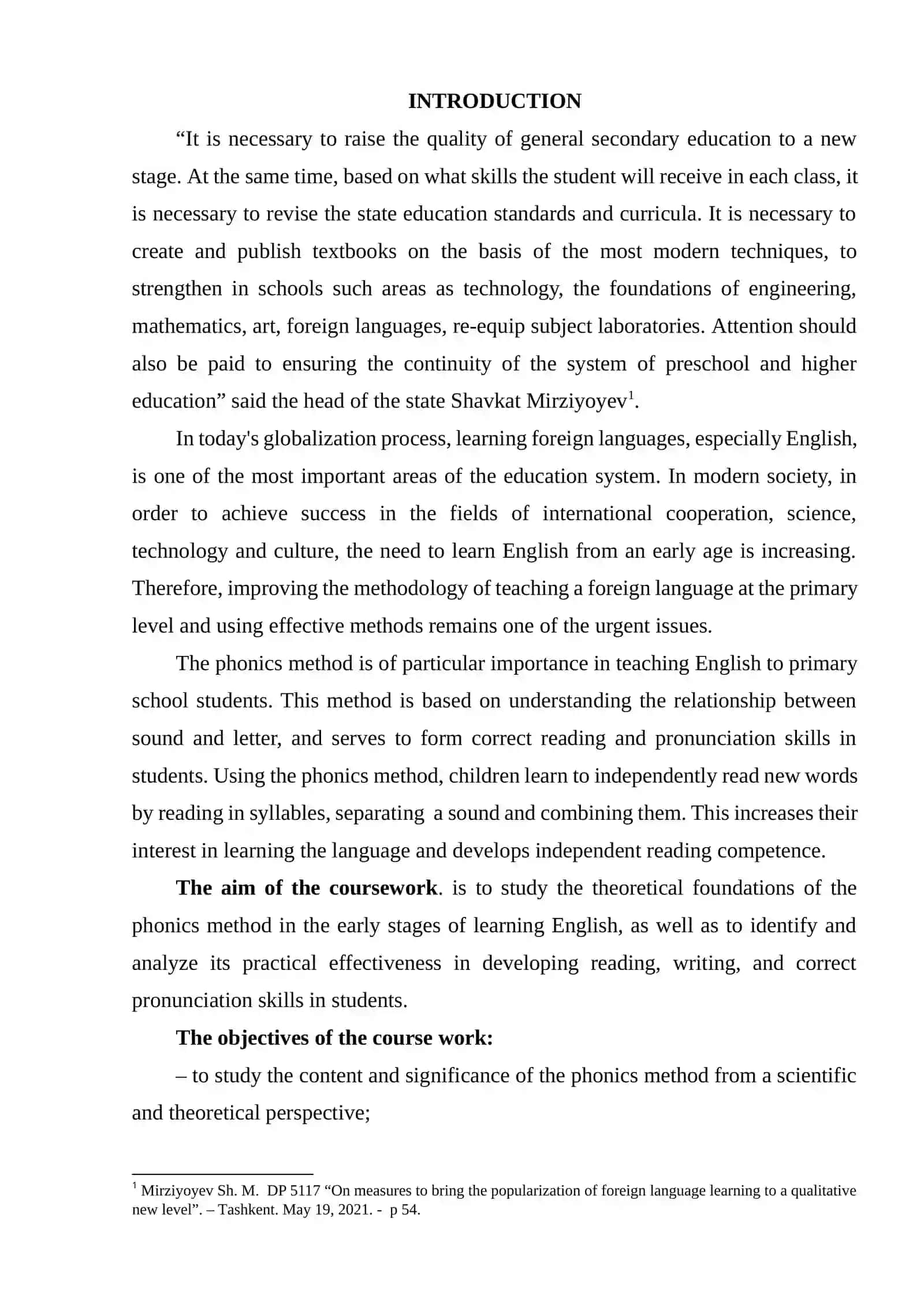 THE PHONICS METHOD AND ITS APPLICATION IN THE EARLY STAGES OF ENGLISH LEARNING 3
