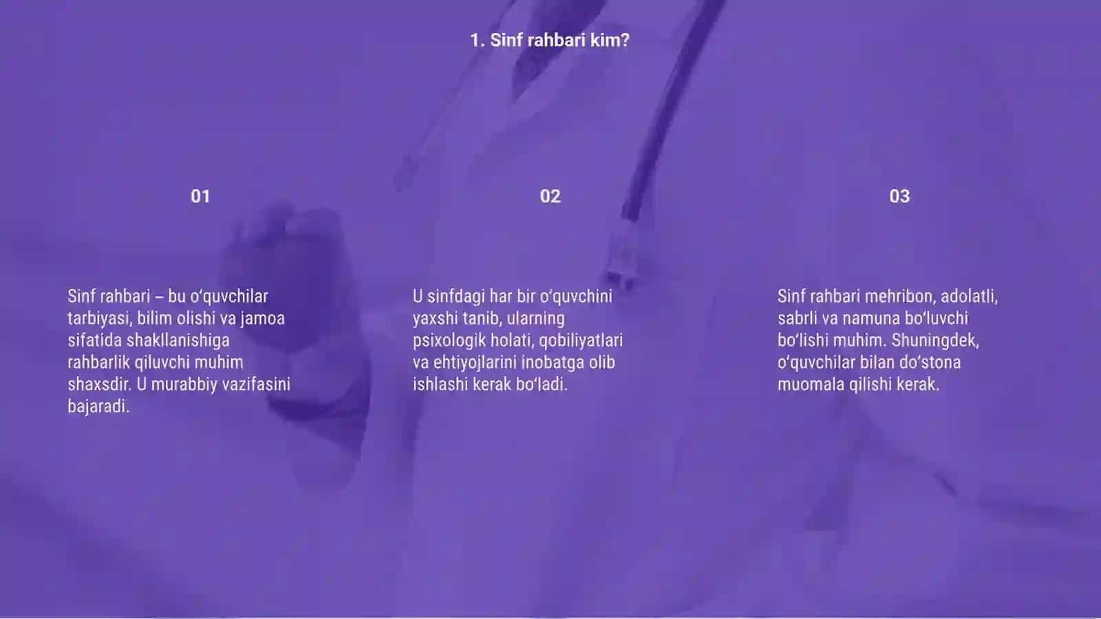 Sinf rahbariga xos bulgan fazilatlar 3