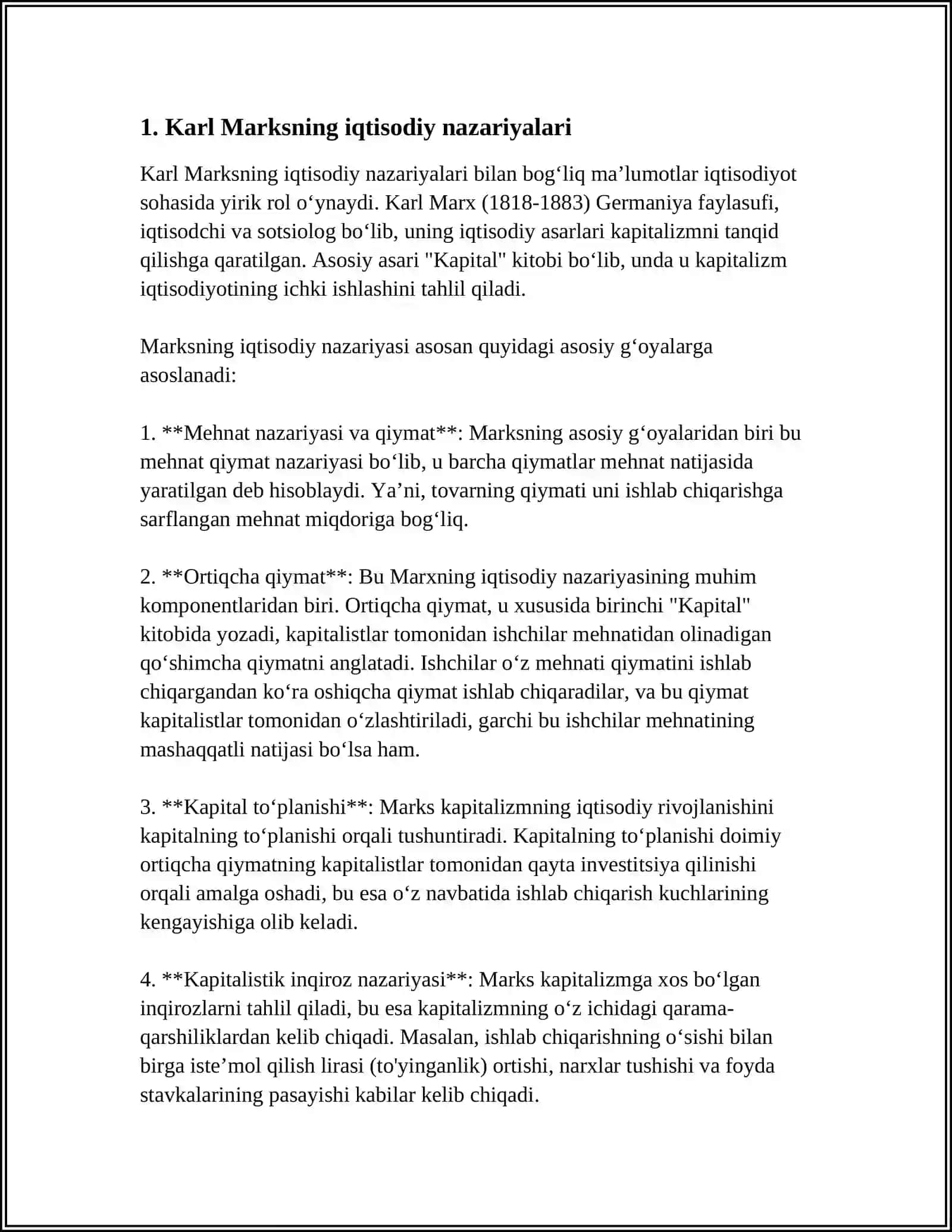 KARL MARKS IQTISODIYOT MAKTABI 3