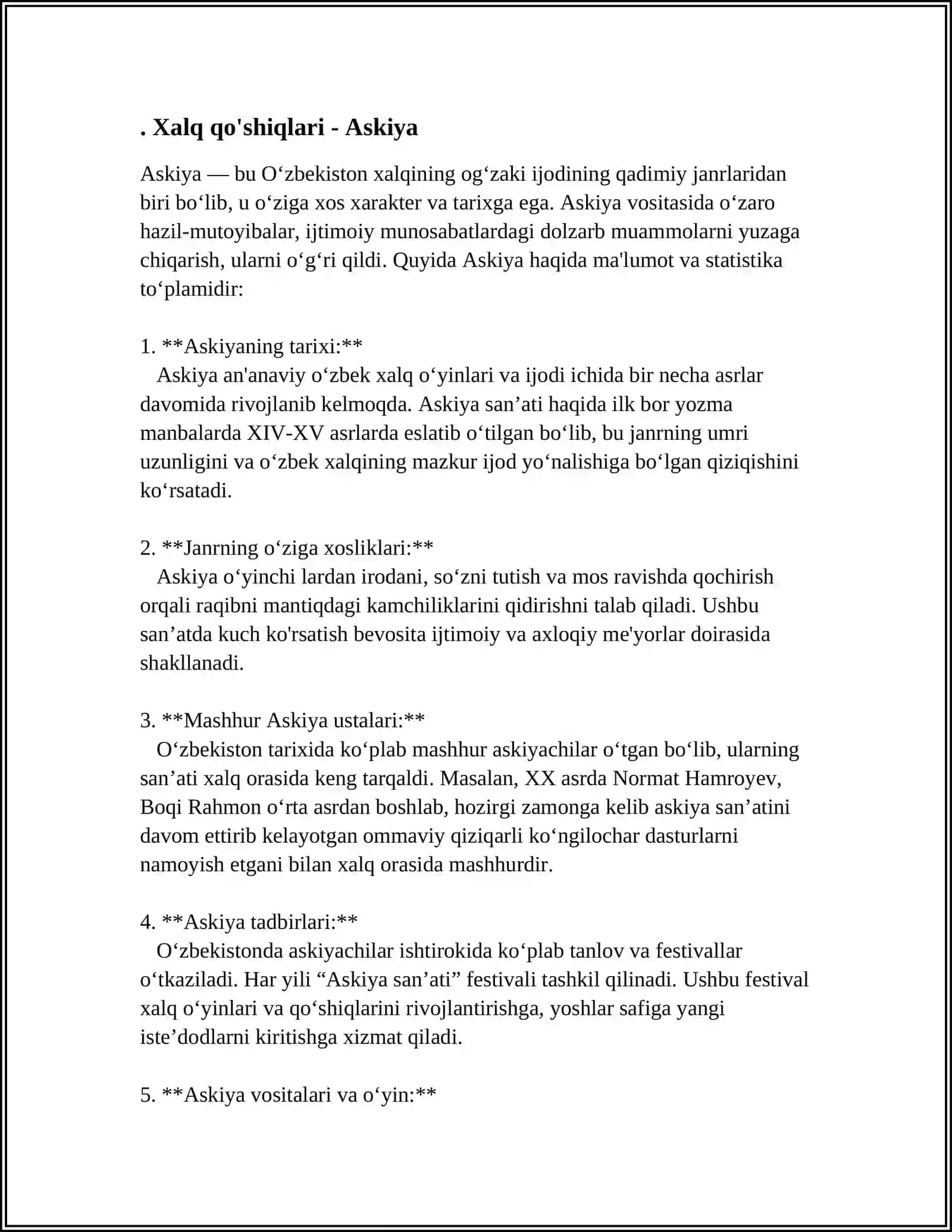 O‘ZBEK FOLKLORDAN 3