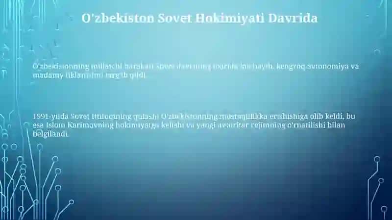 Mustaqillik Arafasida Ijtimoiy va Siyosiy O'zgarishlar 3