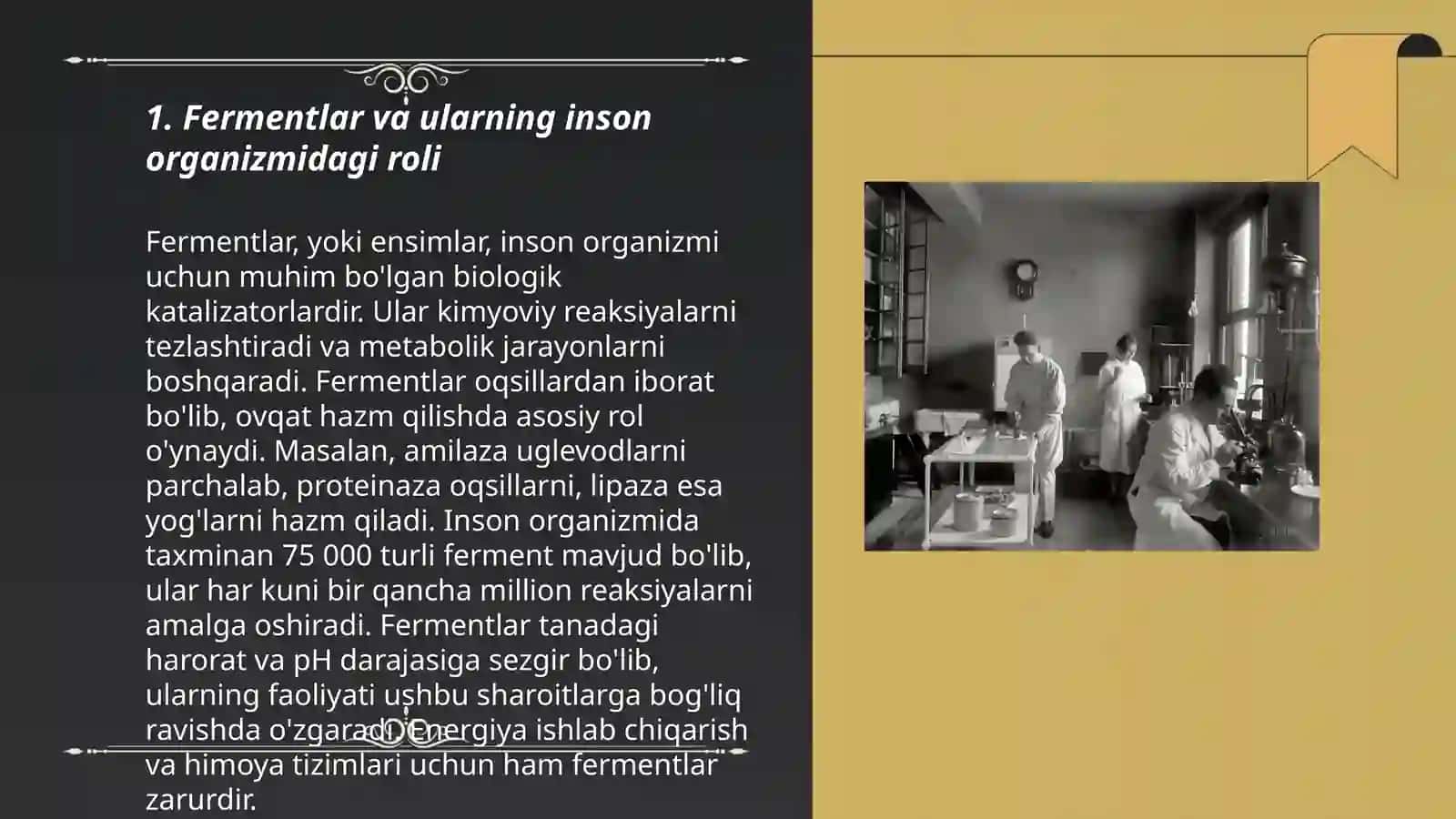 Fermentlarning tibbiyotdagi ahamiyati 3