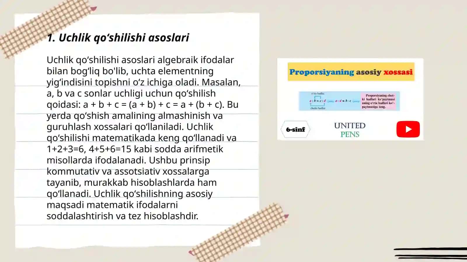 Asosiy uchtovushliklarni qoʻshilishi 3