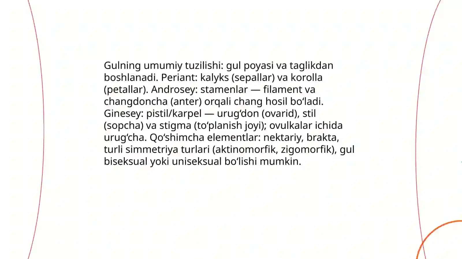 Gullarning tuzulishi va xillari 3