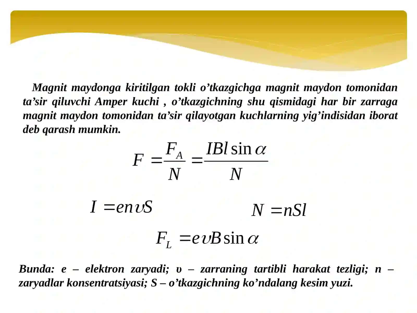 BIRJISNLI MAGNIT MAYDONDA ZARYADLI ZARRANING HARAKATI 3
